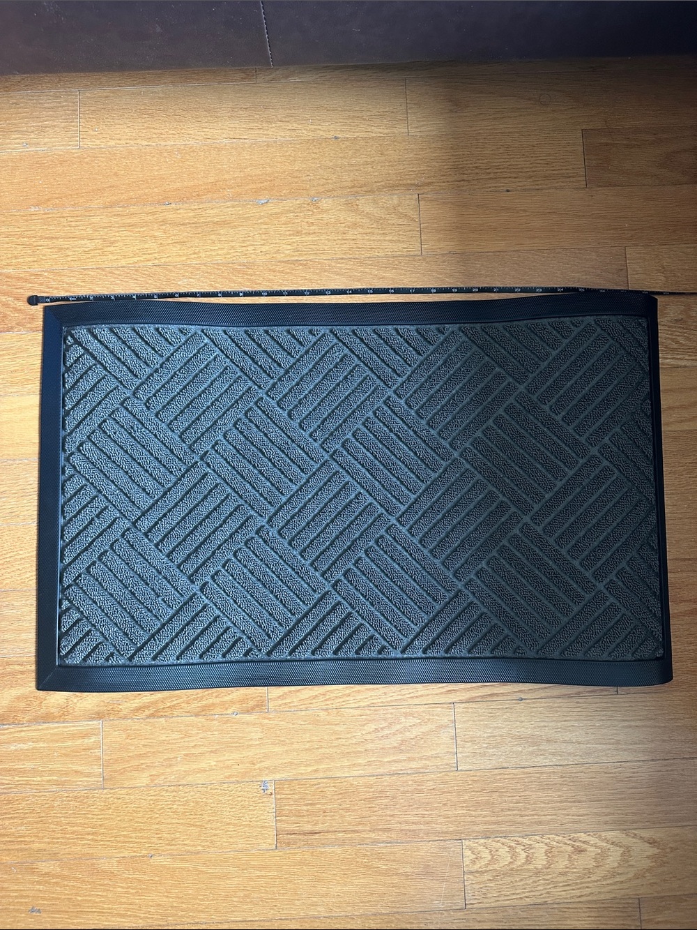 Black and Grey Doormat - 29in x 17in (NWOT)
